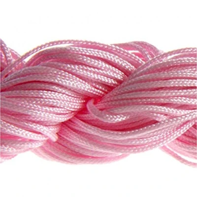 Afbeelding van 30 meter nylon draad sieraden koord 1 mm voor Tibetaanse Shamballa kralen armband roze