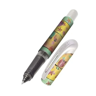 Afbeelding van Online College Chicken rollerball met inktpatroon, voor rechts en linkshandigen, ergonomische handgreep, standaard inktpatronen, blauwe combi cartridge