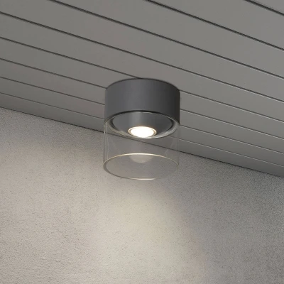 Afbeelding van Konstsmide 7883 370 Varese LED buitenlamp (plafond) 6 W Energielabel: G (A G) Antraciet, Antraciet (mat)