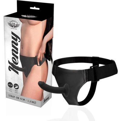 Afbeelding van Harness Attraction + Kenny Black Dildo 15 X 3.2cm Sex Toy for Couple Woman Fetish
