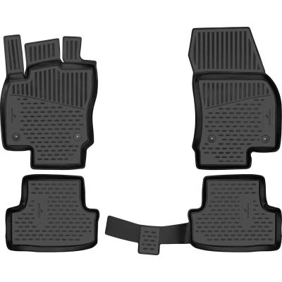 Afbeelding van WALSER XTR 75292 Vloermatset Waterdicht Rubber voor en achter Zwart Op maat gemaakt