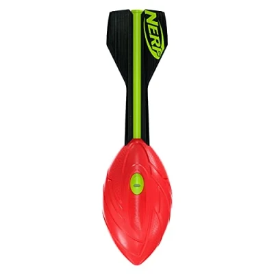 Afbeelding van NERF Sports Vortex Aero Howler Werpbal Long Distance Football met handgreep en fluitend geluid Rood