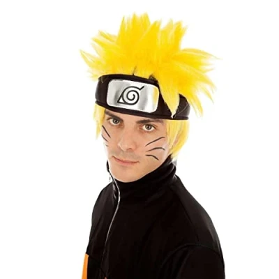 Afbeelding van CHAKS Gele Naruto Shippuden pruik voor volwassenen