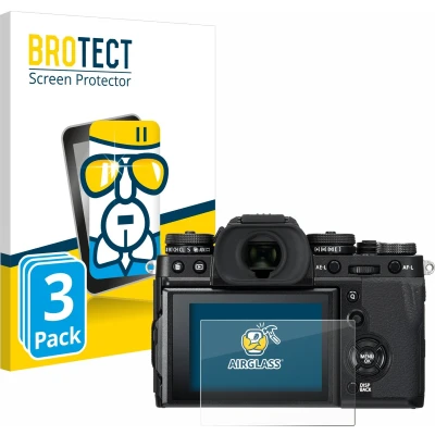 Afbeelding van BROTECT Screenprotector voor Fujifilm X T3 Folie Beschermfolie Beschermglas transparant (3 Stuks)