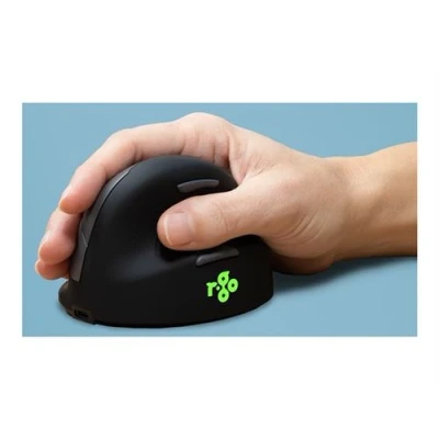 Image de R Go HE Break Souris verticale petit, certifié AGR, pour une taille de main ? 165 mm ergonomique droitiers optique 5 boutons sans fil Bluetooth 5.0 noir