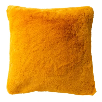 Afbeelding van Dutch Decor ZAYA Kussenhoes 60x60 cm bontlook effen kleur Golden Glow geel