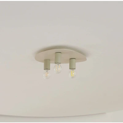 Afbeelding van Lindby plafondlamp 3lichts IJzer H: 9.6 cm E27 beige, ijsgroen