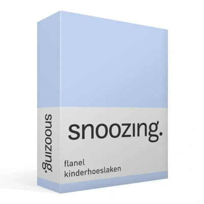 Afbeelding van Snoozing Flanel Kinderhoeslaken Wiegje 40x80 cm Hemel