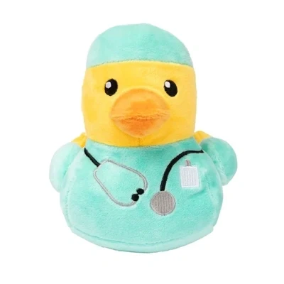 Afbeelding van FuzzyYard Duck Dokter eend knuffel voor de hond speelgoed