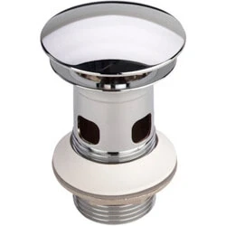 Afbeelding van Viega Visign V1 schachtplug met overloop (chroom) 5/4 x 63
