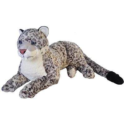 Afbeelding van Wild Republic Knuffel Luipaard Junior 76 Cm Pluche Wit/grijs
