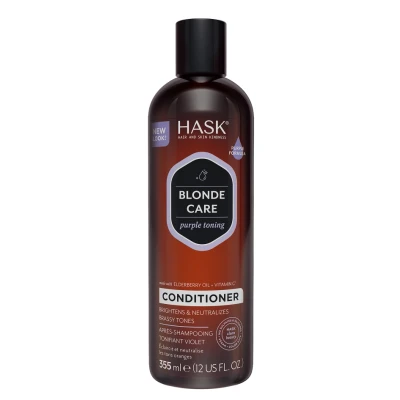 Afbeelding van Hask Conditioner Blonde Care Purple Leave In Voor extra volume Tegen droog en beschadigd haar