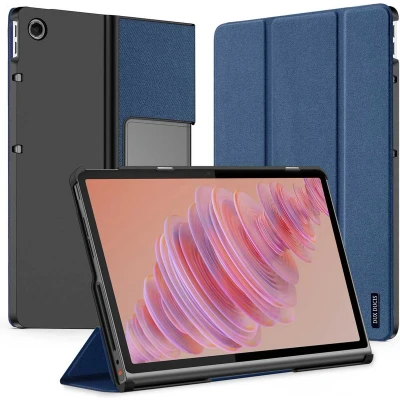 Afbeelding van Dux Ducis Tablet Hoes Geschikt voor Lenovo Tab Plus Domo Bookcase Blauw /Donkerblauw