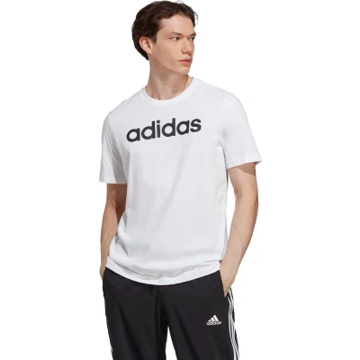 Afbeelding van adidas Sportswear Essentials Linear Tshirt print, Heren, Maat: XXL, White /black