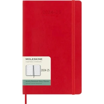 Afbeelding van Moleskine 18 Maanden Agenda 2024/25 Wekelijks Large Zachte Kaft Rood