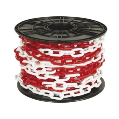 Afbeelding van Rood/Witte Ketting 8 mm Op Haspel 25 M