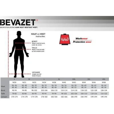 Afbeelding van HAVEP Overall drukknoop Basic 2096 Wit 48