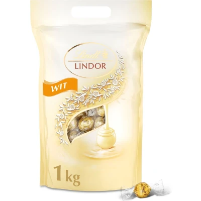 Afbeelding van Lindt LINDOR Witte chocolade bonbons 1kg 80