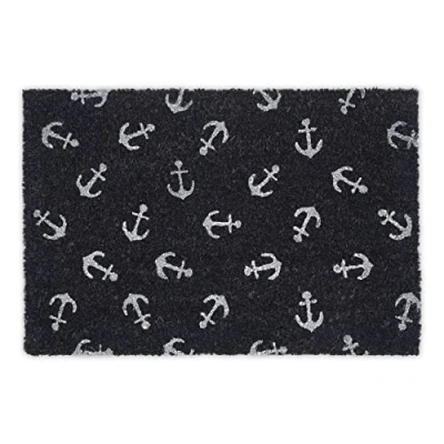 Afbeelding van Relaxdays deurmat ankers droogloopmat 40 x 60 cm maritiem antislip donkerblauw