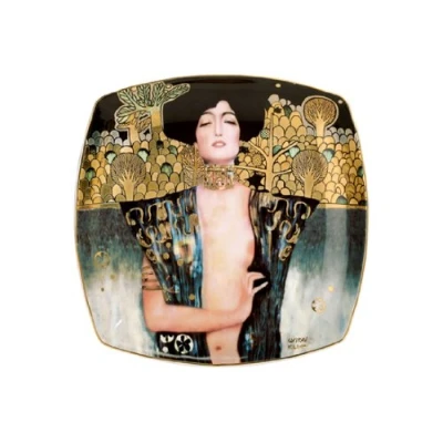 Afbeelding van Goebel Gustav Klimt Decoratief bord Judith I Porselein 21cm met echt goud