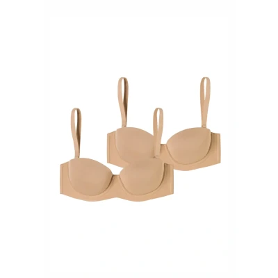 Afbeelding van Schiesser 2PACK Unique Micro Strapless BH, Dames, Maat: 90D, Maple