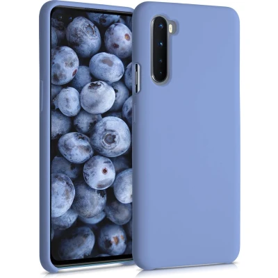 Afbeelding van kwmobile telefoonhoesje geschikt voor OnePlus Nord Hoesje met siliconen coating Smartphone case in lavendelgrijs