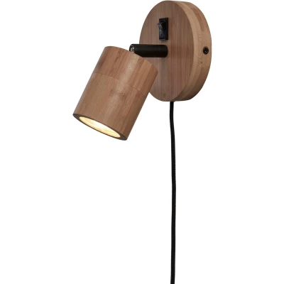 Afbeelding van GOOD&amp;MOJO Wandlamp Java Bamboe Ø12cm