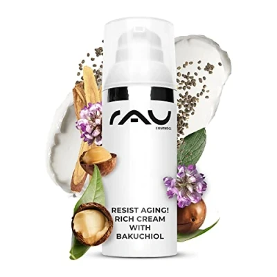 Afbeelding van RAU resist aging! Rich Cream met Bakuchiol 50 ml rijke dag en nachtcrème voor rijpe en/of droge, vochtarme huid