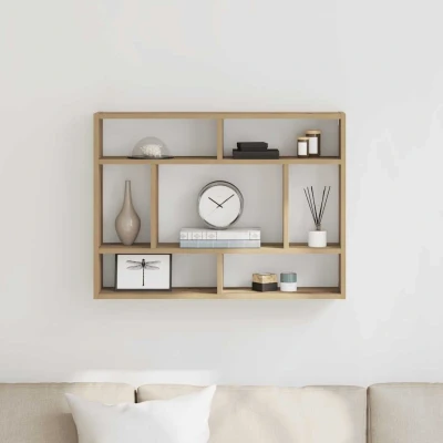 Afbeelding van vidaXL Wandschap 75x16x55 cm bewerkt hout artisanaal eikenkleur