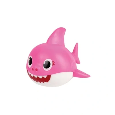 Afbeelding van Mama Shark roze moeder van Baby Speelfiguurtje / Badspeeltje 7 cm kunststof Comansi