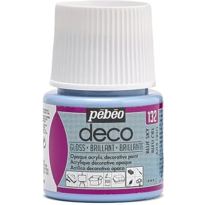 Image de Pébéo Deco Peinture 45 ml Brillant Bleu Ciel 092132