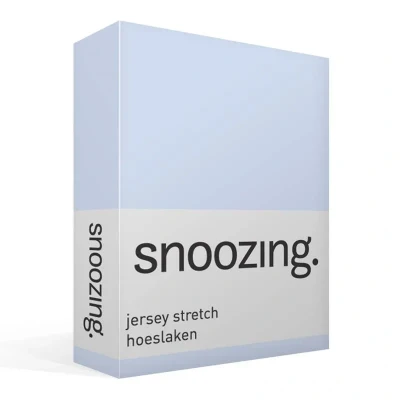 Afbeelding van Snoozing Jersey Stretch Hoeslaken Tweepersoons 120/130x200/220 cm Hemel
