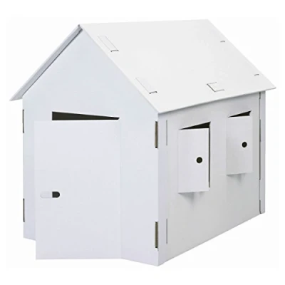 Image de Joypac maison de jeu white line xxl, en carton ondulé stable facile à monter et démonter, peut êtr