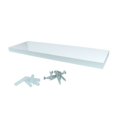 Afbeelding van Wovar Zwevende Wandplank Wit Hoogglans 80 x 24 cm Per Stuk
