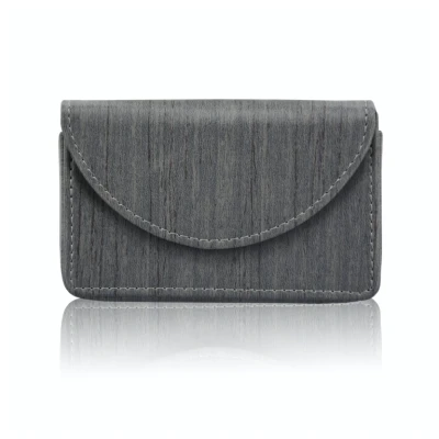 Afbeelding van Visitekaarthouder / Business Card Holder Houtpatroon Grijs