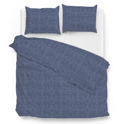 Afbeelding van Heckett &amp; Lane Heckett&amp;Lane Dekbedovertrek Lino UrbanBlue 240x200 Blauw