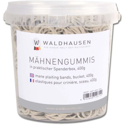 Afbeelding van Waldhausen Manenelastiekjes in Emmer Wit 400g
