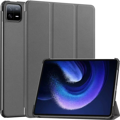 Afbeelding van iMoshion Tablet Hoes Geschikt voor Xiaomi Pad 6 Pro / Trifold Bookcase Grijs