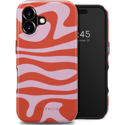 Afbeelding van Selencia Hoesje Geschikt voor iPhone 16 Vivid Backcover MagSafe Dream Swirl Pink