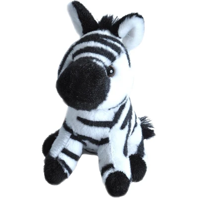 Afbeelding van Wild Republic Knuffel Zebra Junior 13 Cm Pluche Zwart/wit