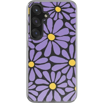 Afbeelding van imoshion hoesje Geschikt voor Samsung Galaxy S25 Design Tropical Violet Flowers Connect