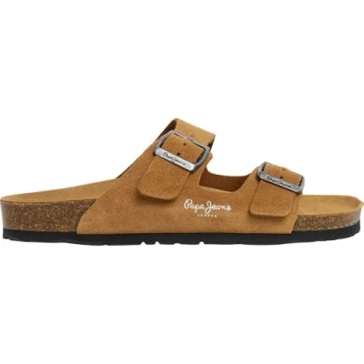 Afbeelding van Pepe Jeans OBAN Muiltjes, Dames, Maat: 36, Cognac brown Veloursleer
