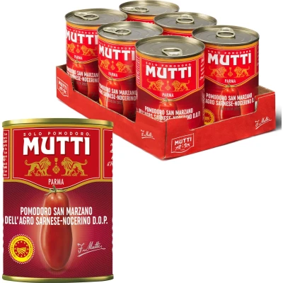 Afbeelding van Mutti Pelati San Marzano 6 x 400 g blik