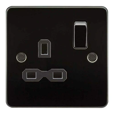 Afbeelding van Knightsbridge FP7000GM stopcontact 13A 1G DP 230V gunmetal