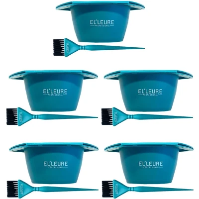 Afbeelding van 5x Elleure Verfbakje en Verfkwast normaal bundel/set/pakket Haibu by Kapperskorting.com