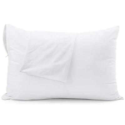 Afbeelding van Utopia Bedding Kussenbeschermer, 50 x 80 cm, waterdicht, met ritssluiting, kussensloop van badstof, Oeko Tex gecertificeerd, kussensloop, 2 stuks