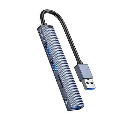 Afbeelding van ORICO HUB USB C 3X A, MICROSD, 5 GBPS, ALU