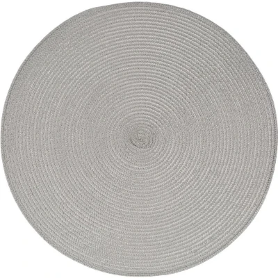 Afbeelding van Atmosphera onderlegger Set van 4 Gevlochten Tafelonderlegger Placemat Lichtgrijs