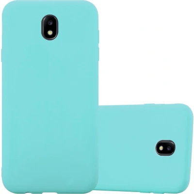 Afbeelding van Cadorabo Hoesje geschikt voor Samsung Galaxy J3 2017 US Version in CANDY BLAUW Beschermhoes gemaakt van flexibel TPU silicone Case Cover