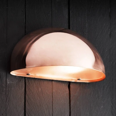 Afbeelding van Wandlamp Bergen, halfrond, koper